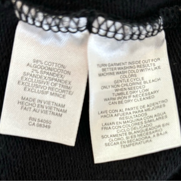 Jones New York Signature Women’s Front Zip Knit  Jacket Black Size Petite Medium - Picture 4 of 5